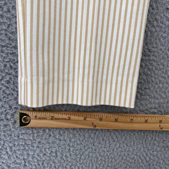 Chicos Pants Womens 00 US 2 Beige Stripe Straight Leg Stretch Office Career Work - Picture 10 of 11